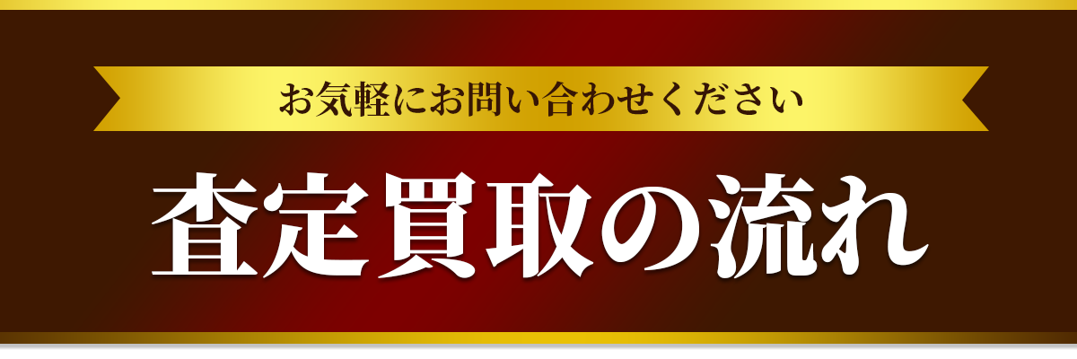 お気軽にお問い合わせください 査定買取の流れ